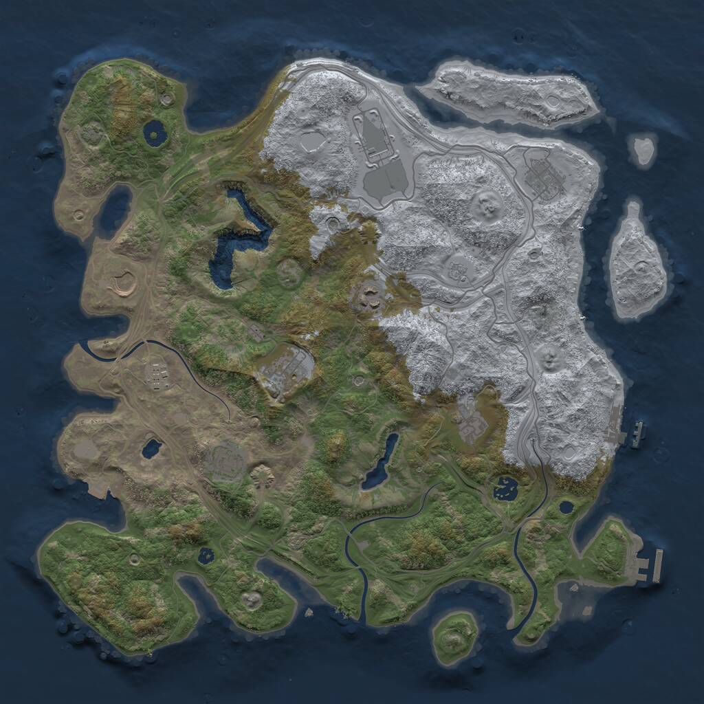 Rust Map: Procedural Map, Size: 4250, Seed: 1583540327, 15 Monuments