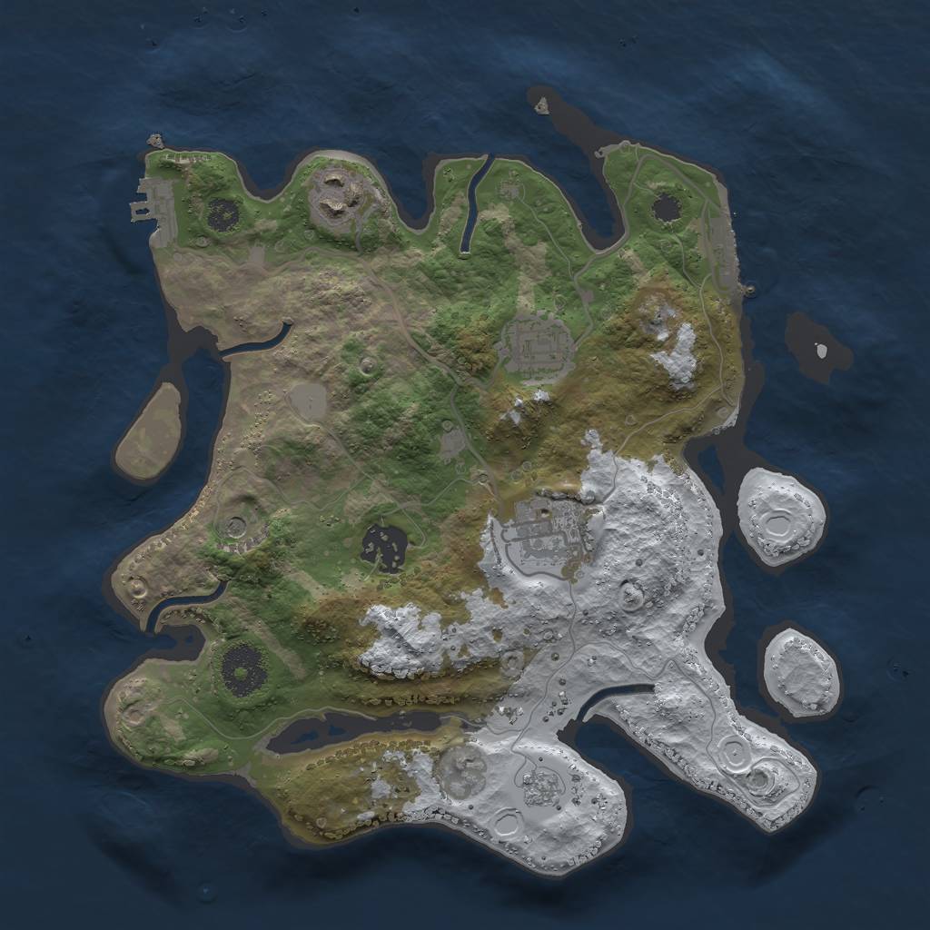 Rust Map: Procedural Map, Size: 2900, Seed: 37134, 13 Monuments