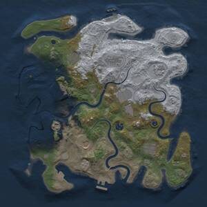 Thumbnail Rust Map: Procedural Map, Size: 3750, Seed: 24, 16 Monuments