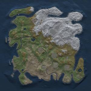 Thumbnail Rust Map: Procedural Map, Size: 3750, Seed: 24, 14 Monuments