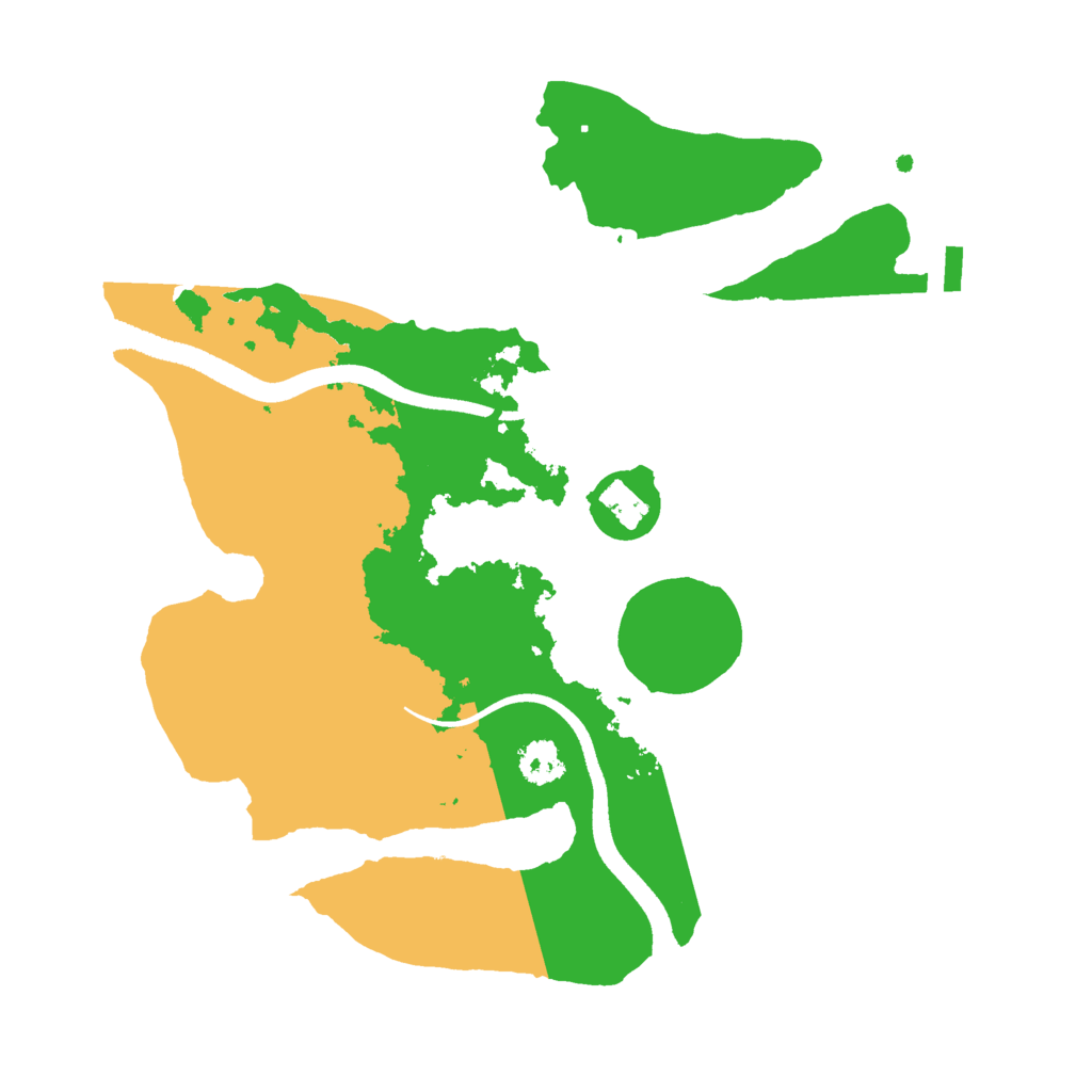Biome Rust Map: Procedural Map, Size: 2500, Seed: 1096029311