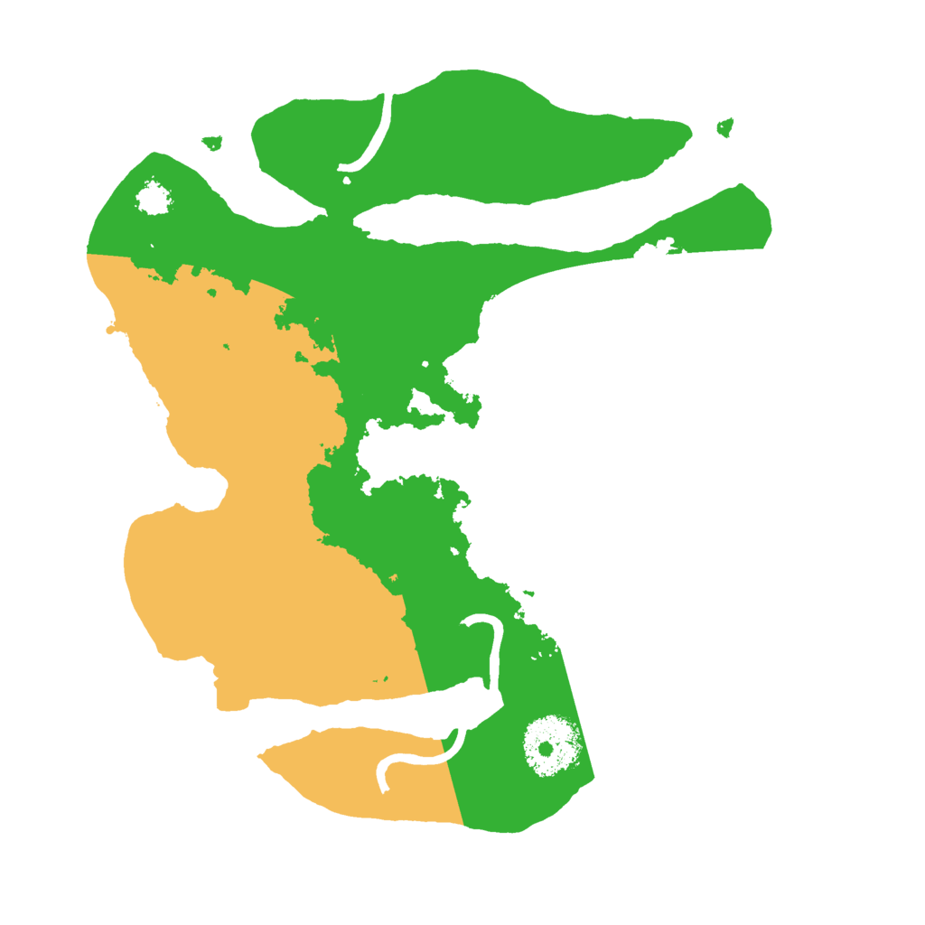 Biome Rust Map: Procedural Map, Size: 2500, Seed: 1096029311