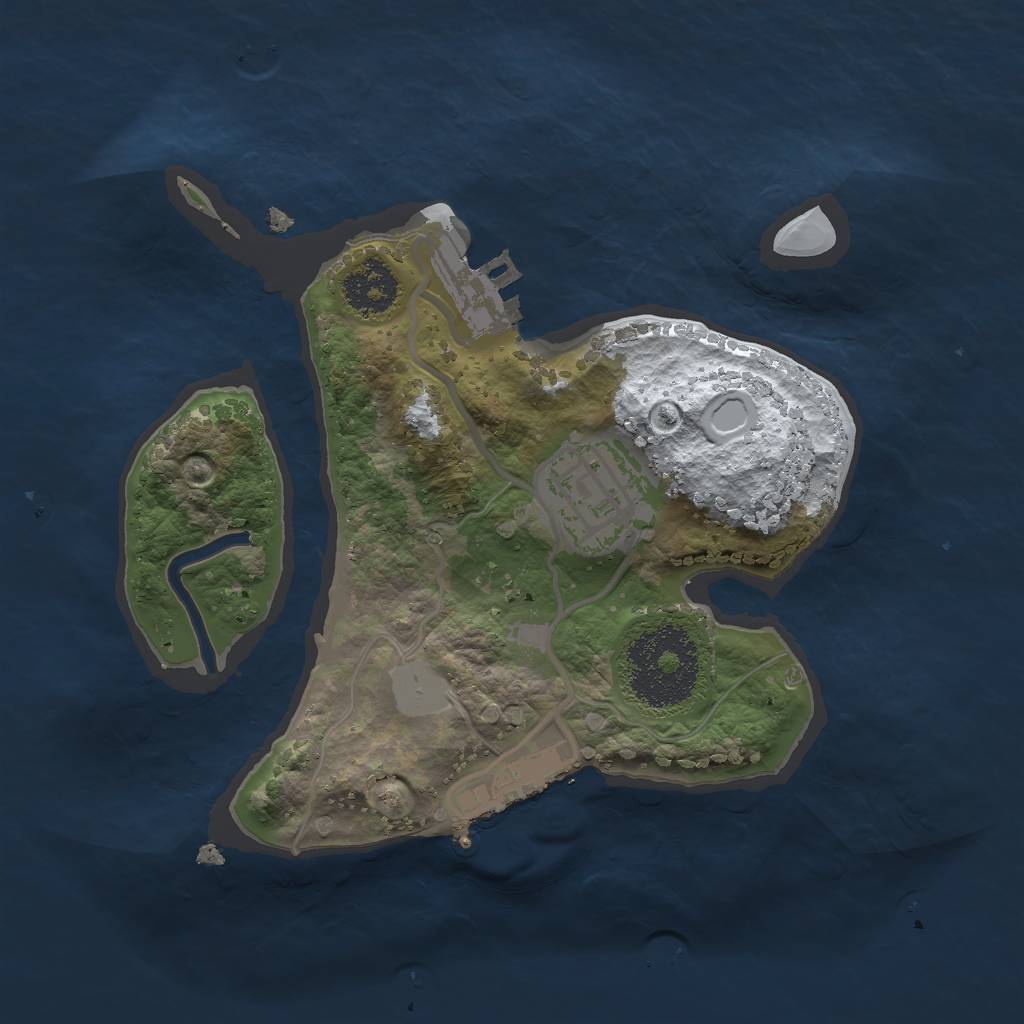 Rust Map: Procedural Map, Size: 2000, Seed: 1494143413, 8 Monuments