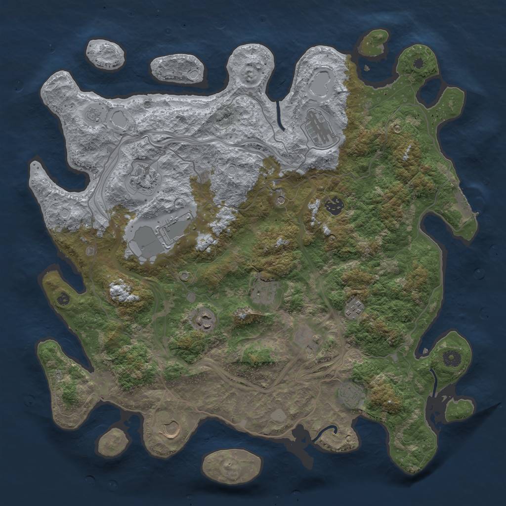 Rust Map: Procedural Map, Size: 4250, Seed: 5132526, 18 Monuments
