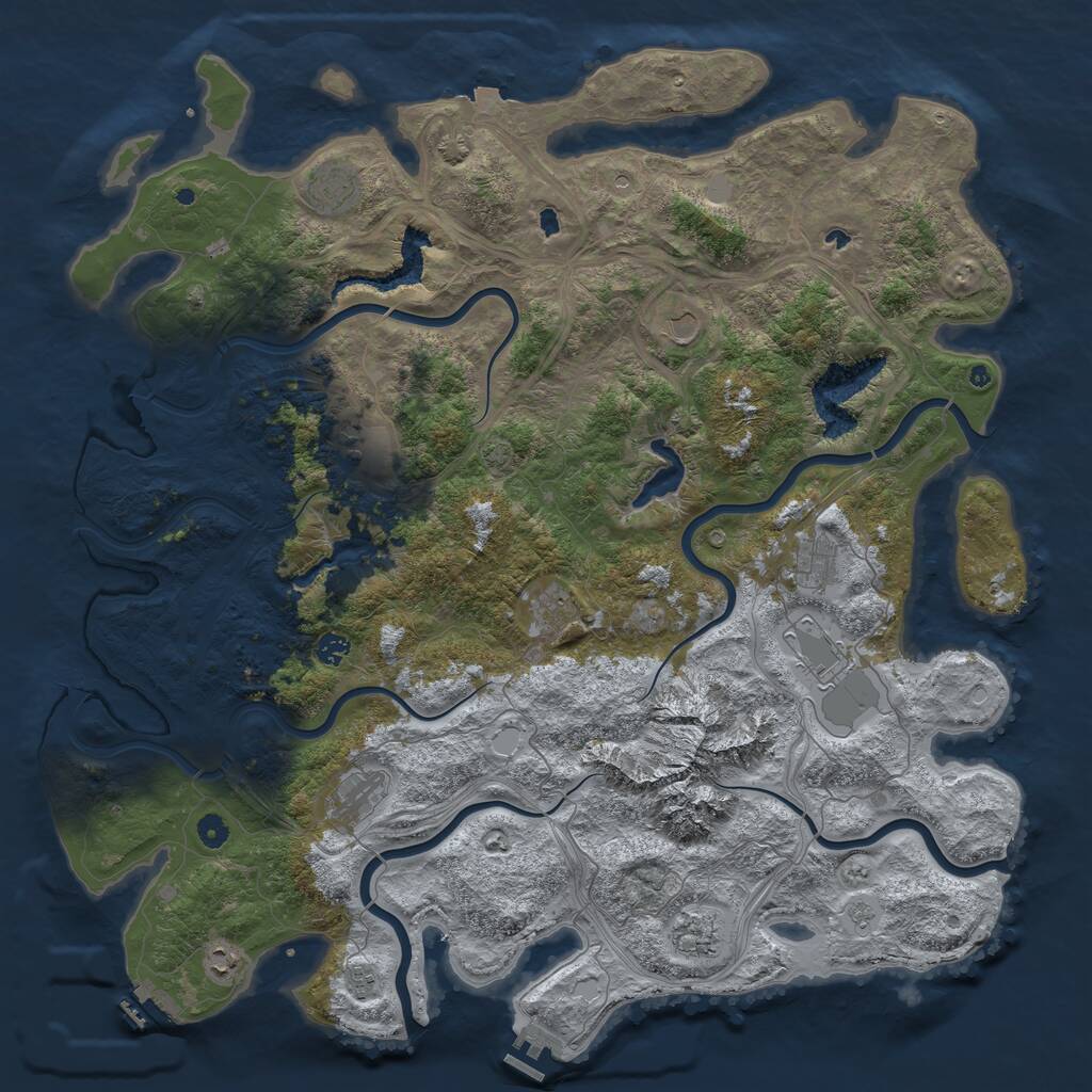 Rust Map: Procedural Map, Size: 5060, Seed: 337086077, 17 Monuments