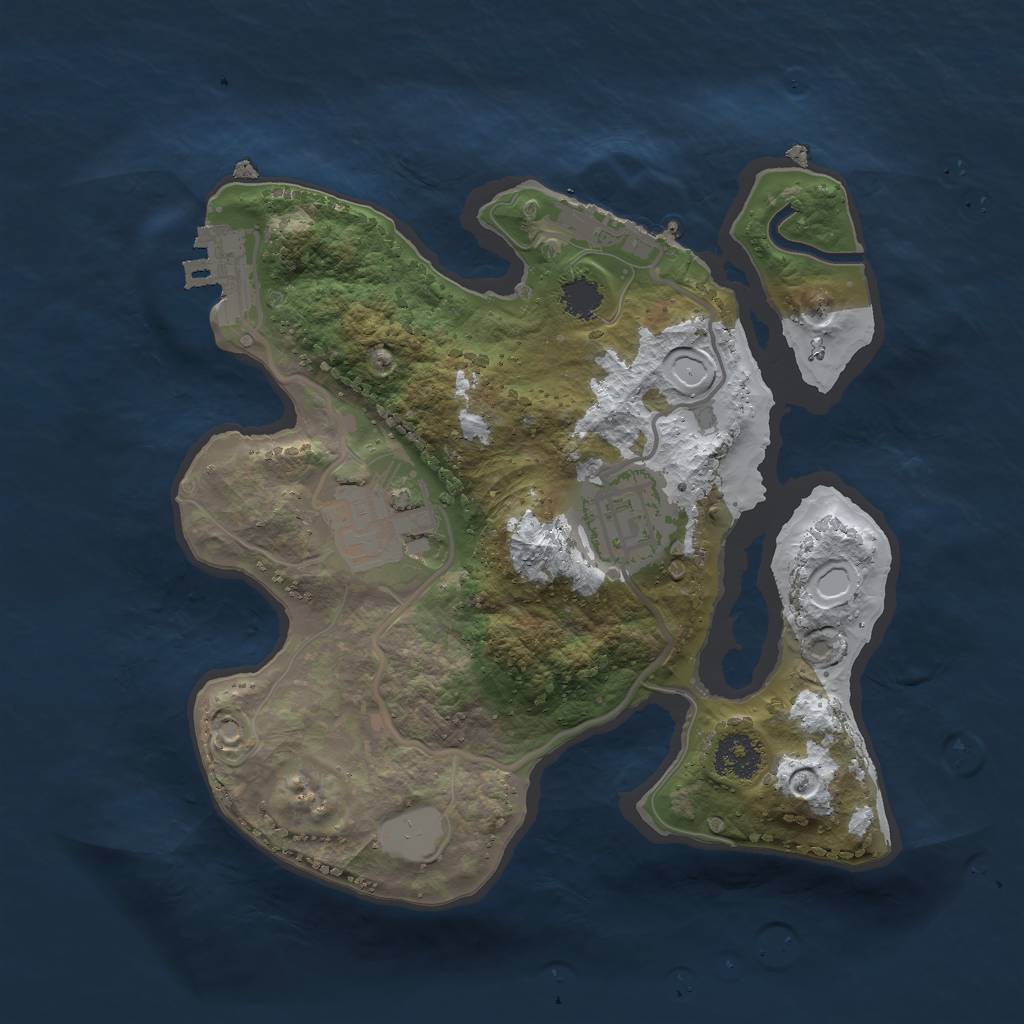 Rust Map: Procedural Map, Size: 2250, Seed: 20220202, 9 Monuments