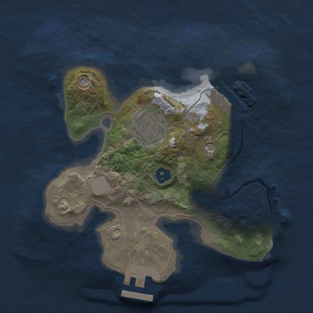 Rust Map: Procedural Map, Size: 2000, Seed: 171228783, 5 Monuments