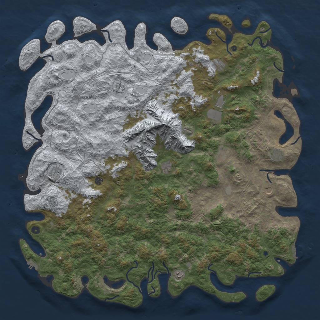 Rust Map: Procedural Map, Size: 6000, Seed: 1922141111, 20 Monuments