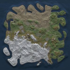 Thumbnail Rust Map: Procedural Map, Size: 4500, Seed: 689777, 20 Monuments