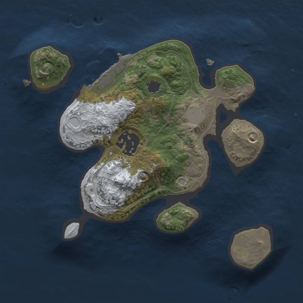 Rust Map: Procedural Map, Size: 2000, Seed: 1273093873, 7 Monuments