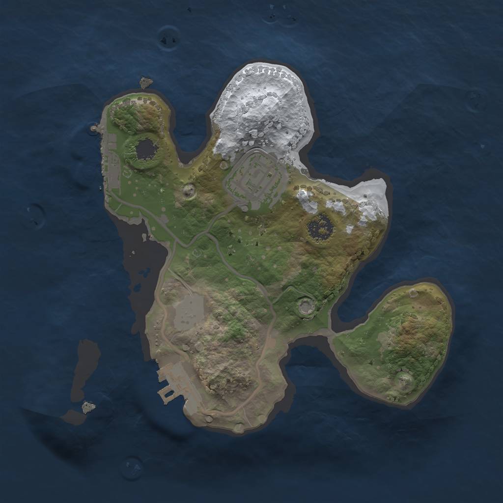 Rust Map: Procedural Map, Size: 2000, Seed: 121315421, 8 Monuments