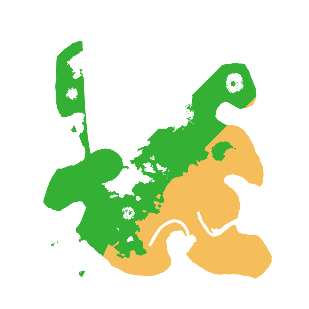 Biome Rust Map: Procedural Map, Size: 2500, Seed: 3521