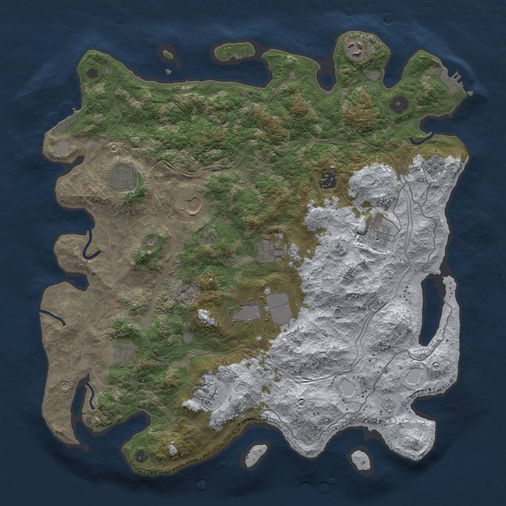 Rust Map: Procedural Map, Size: 4250, Seed: 1328143071, 19 Monuments