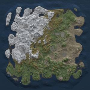 Thumbnail Rust Map: Procedural Map, Size: 4500, Seed: 1407754406, 19 Monuments