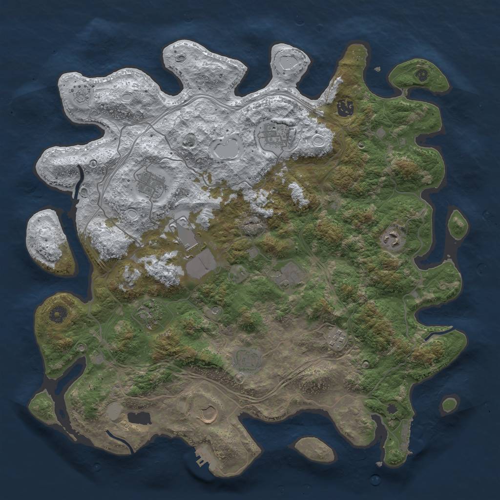 Rust Map: Procedural Map, Size: 4250, Seed: 2541, 19 Monuments