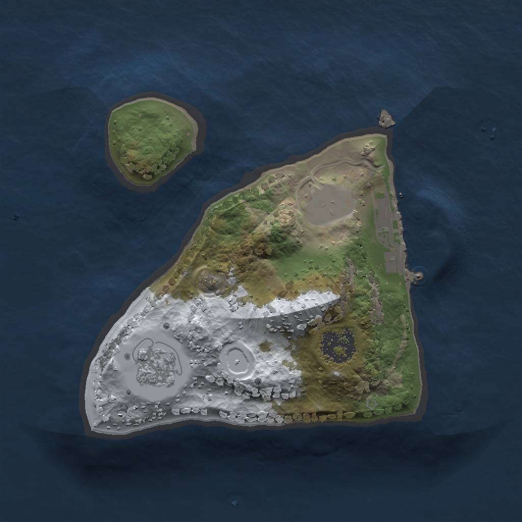 Rust Map: Procedural Map, Size: 1500, Seed: 549744, 6 Monuments