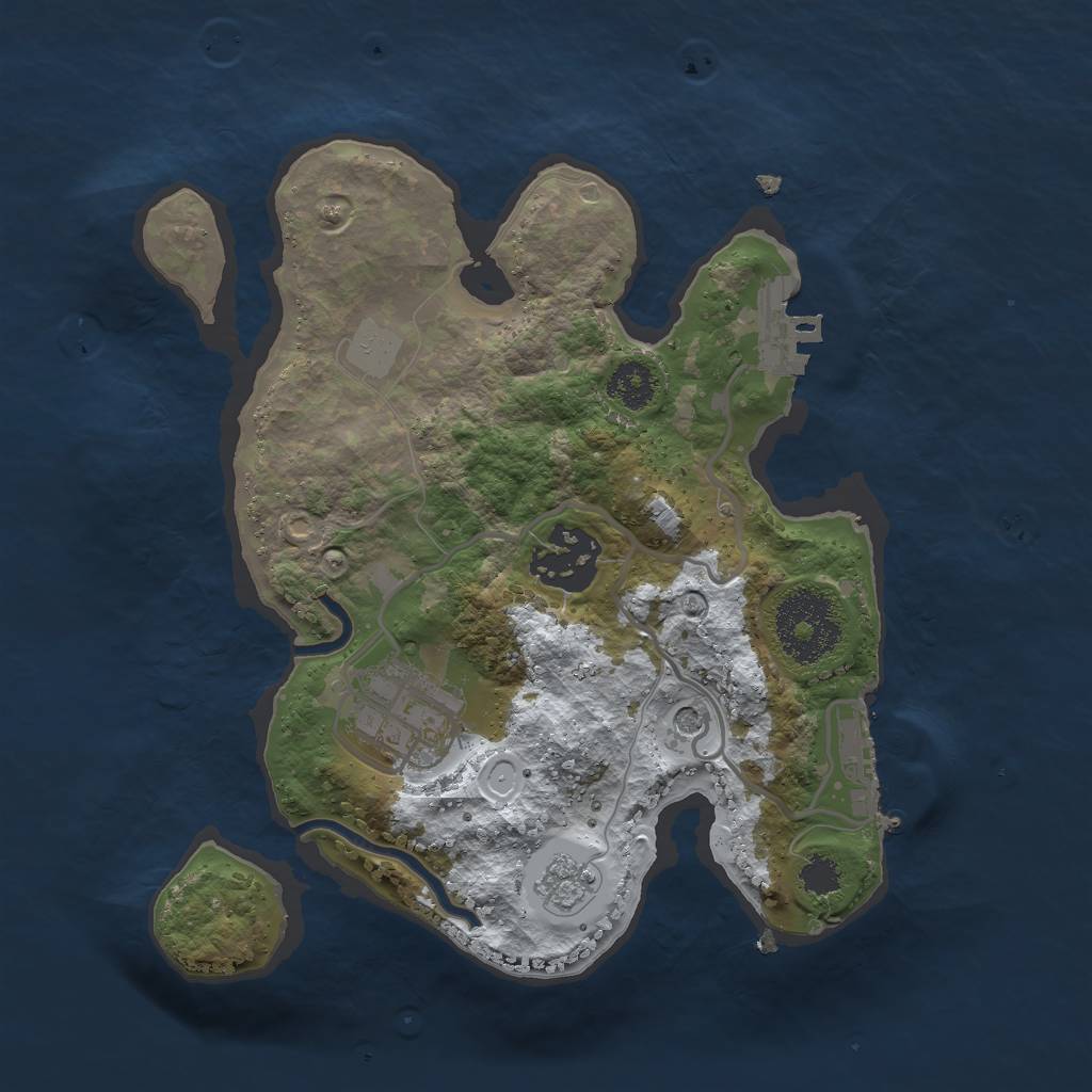 Rust Map: Procedural Map, Size: 2400, Seed: 28945645, 11 Monuments