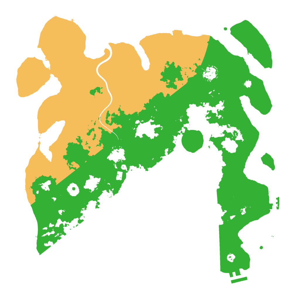 Biome Rust Map: Procedural Map, Size: 3700, Seed: 15770