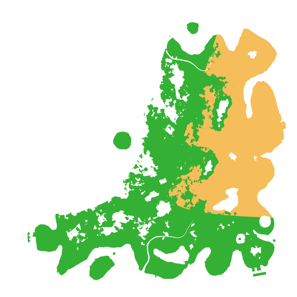 Biome Rust Map: Procedural Map, Size: 4550, Seed: 166766655