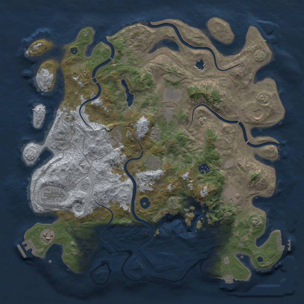 Rust Map: Procedural Map, Size: 4250, Seed: 1004472, 15 Monuments