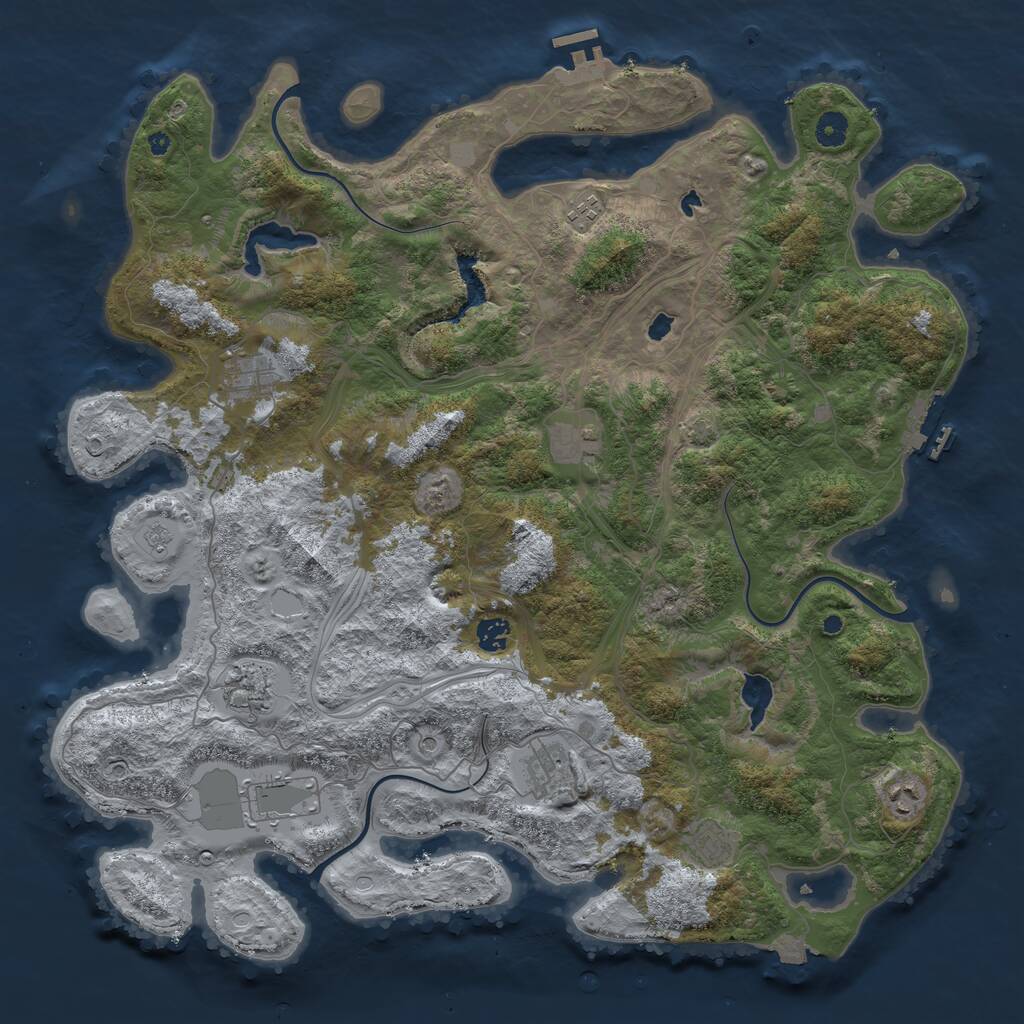 Rust Map: Procedural Map, Size: 4500, Seed: 385111324, 15 Monuments