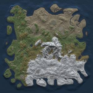 Thumbnail Rust Map: Procedural Map, Size: 5000, Seed: 151316167, 19 Monuments