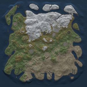 Thumbnail Rust Map: Procedural Map, Size: 4500, Seed: 2042445481, 19 Monuments