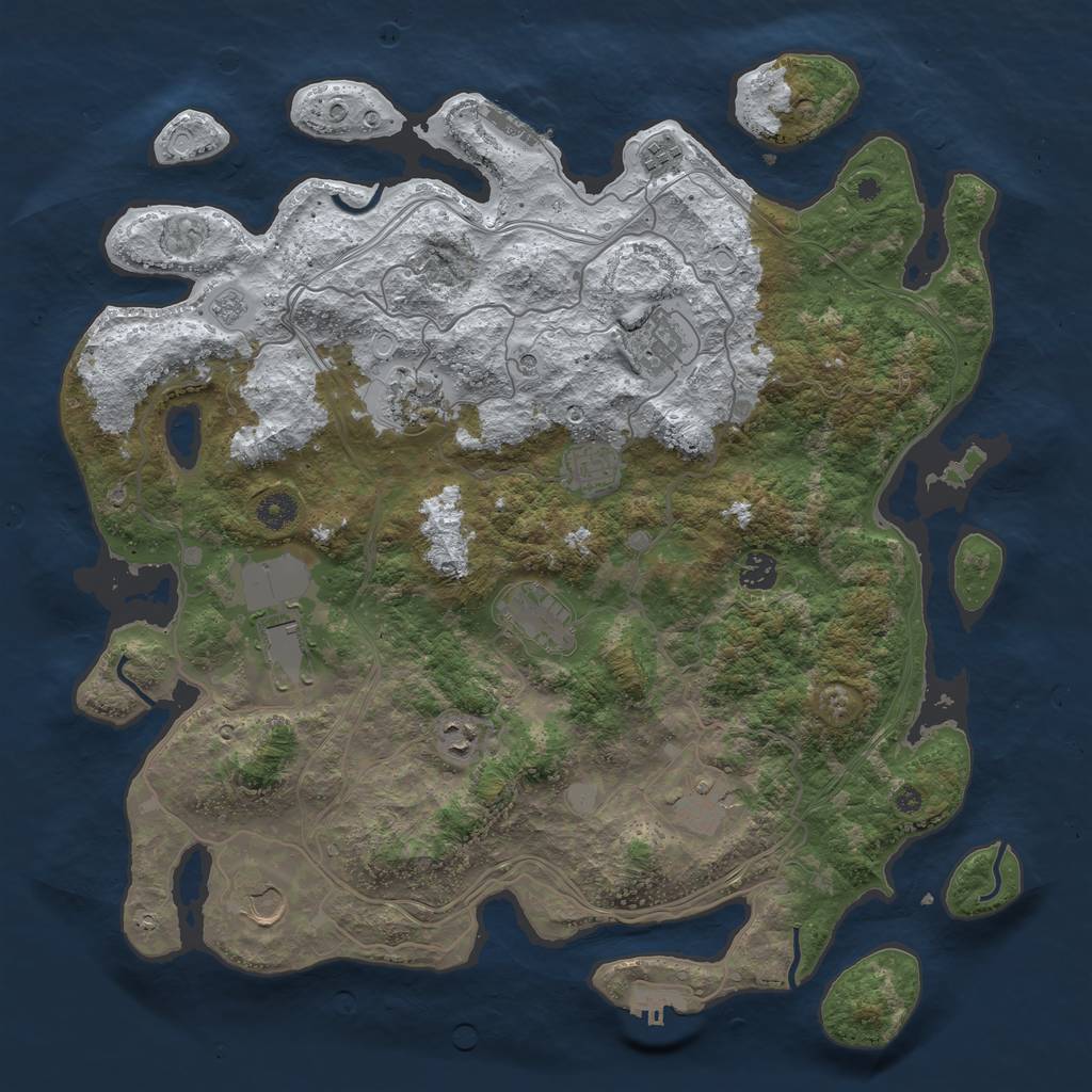 Rust Map: Procedural Map, Size: 4250, Seed: 1527568370, 19 Monuments