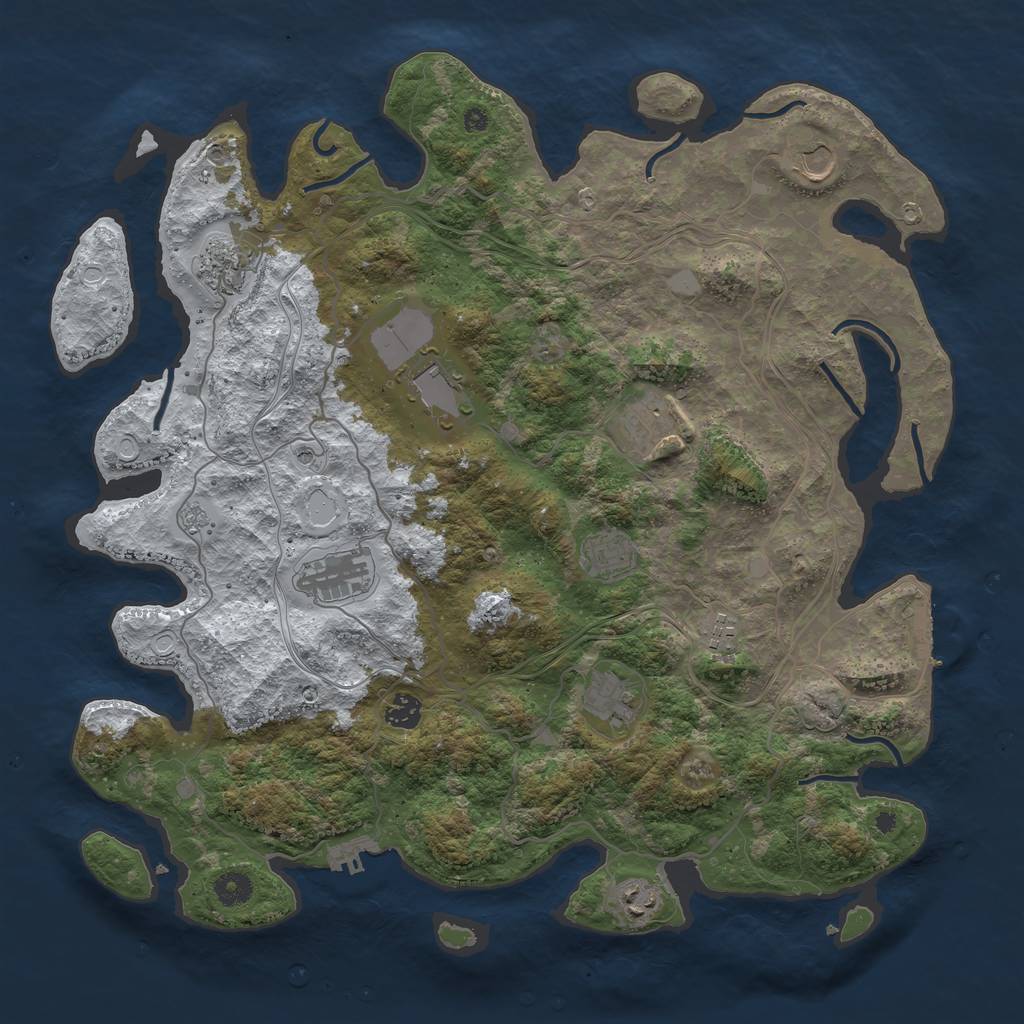 Rust Map: Procedural Map, Size: 4250, Seed: 425021672, 19 Monuments