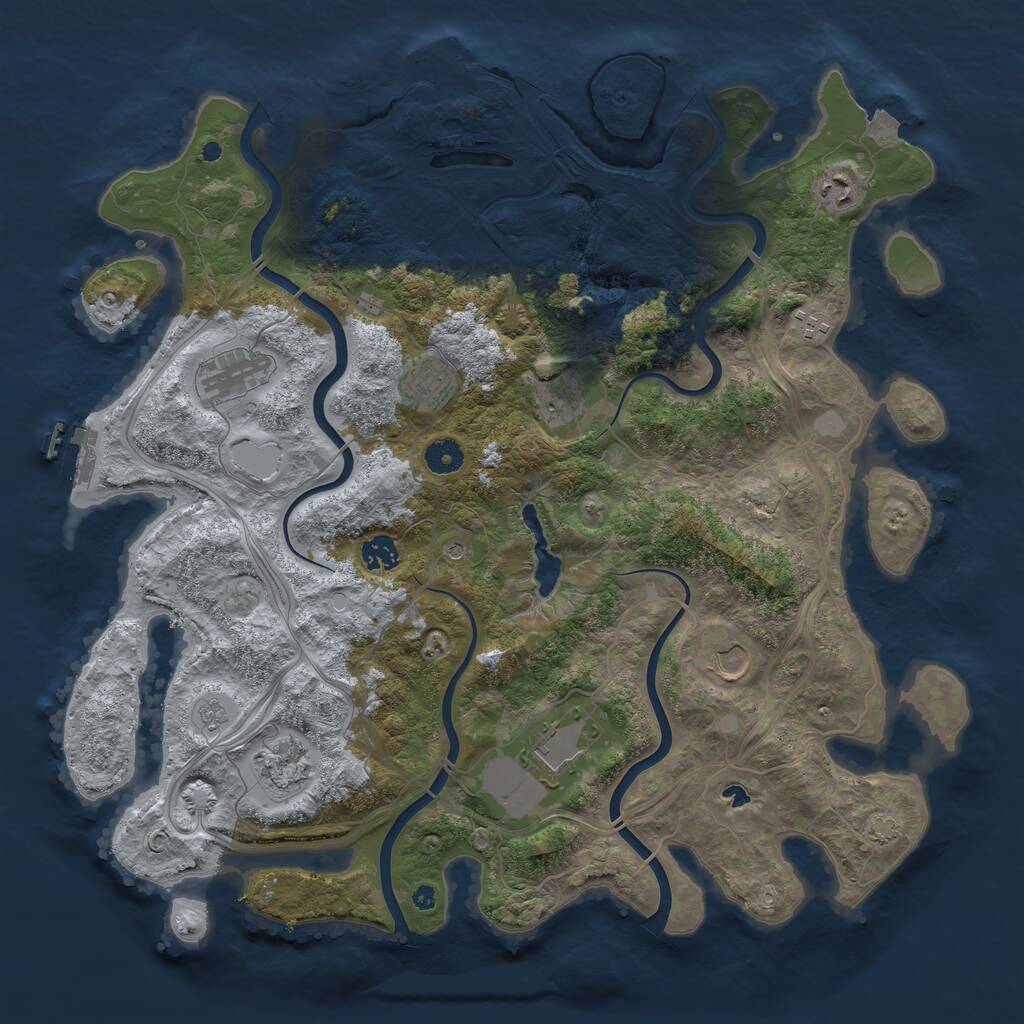 Rust Map: Procedural Map, Size: 4250, Seed: 444199, 15 Monuments