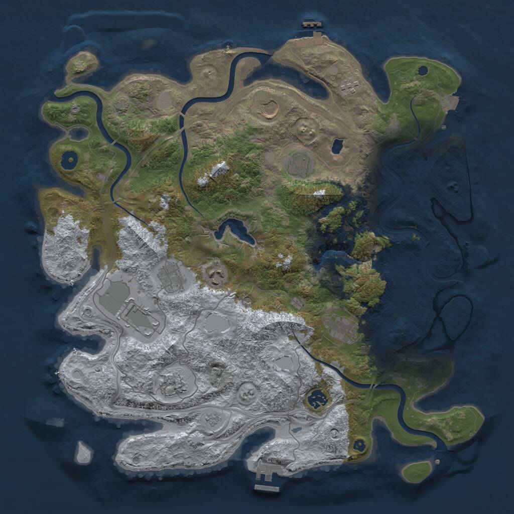 Rust Map: Procedural Map, Size: 4250, Seed: 531294, 15 Monuments