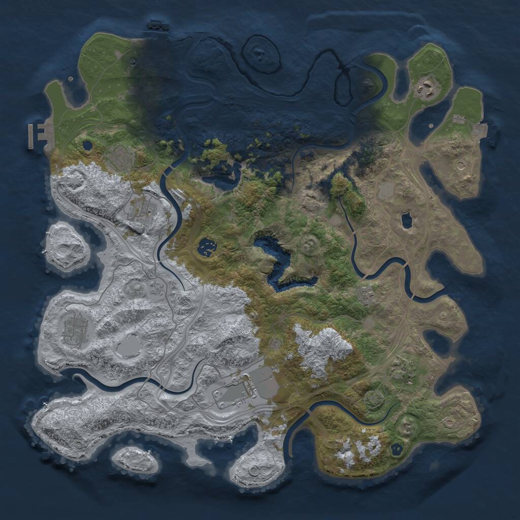 Rust Map: Procedural Map, Size: 4250, Seed: 814020, 14 Monuments