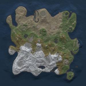 Thumbnail Rust Map: Procedural Map, Size: 3500, Seed: 550866753, 19 Monuments