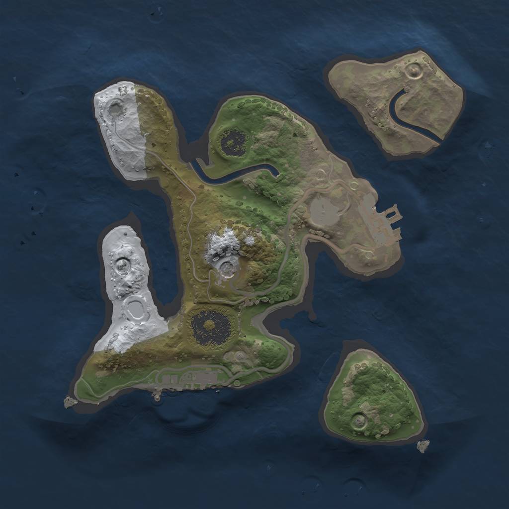 Rust Map: Procedural Map, Size: 2000, Seed: 1612596502, 8 Monuments