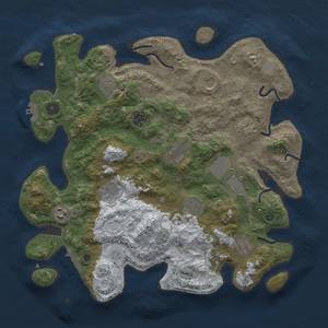 Thumbnail Rust Map: Procedural Map, Size: 3850, Seed: 354558651, 20 Monuments