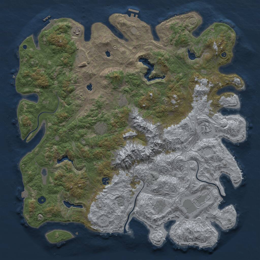 Rust Map: Procedural Map, Size: 5000, Seed: 637912, 15 Monuments