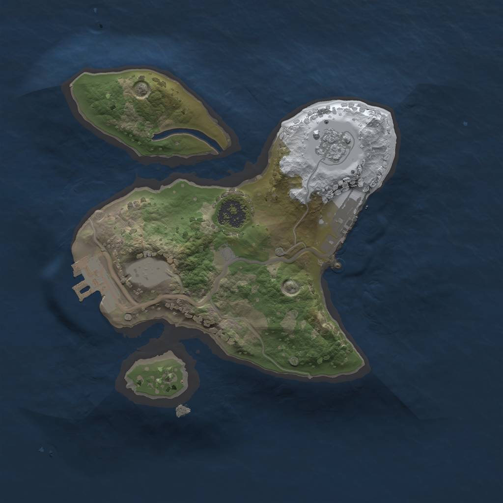 Rust Map: Procedural Map, Size: 1850, Seed: 1234567890, 8 Monuments