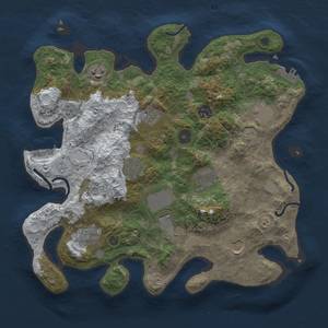 Thumbnail Rust Map: Procedural Map, Size: 3500, Seed: 873222425, 19 Monuments