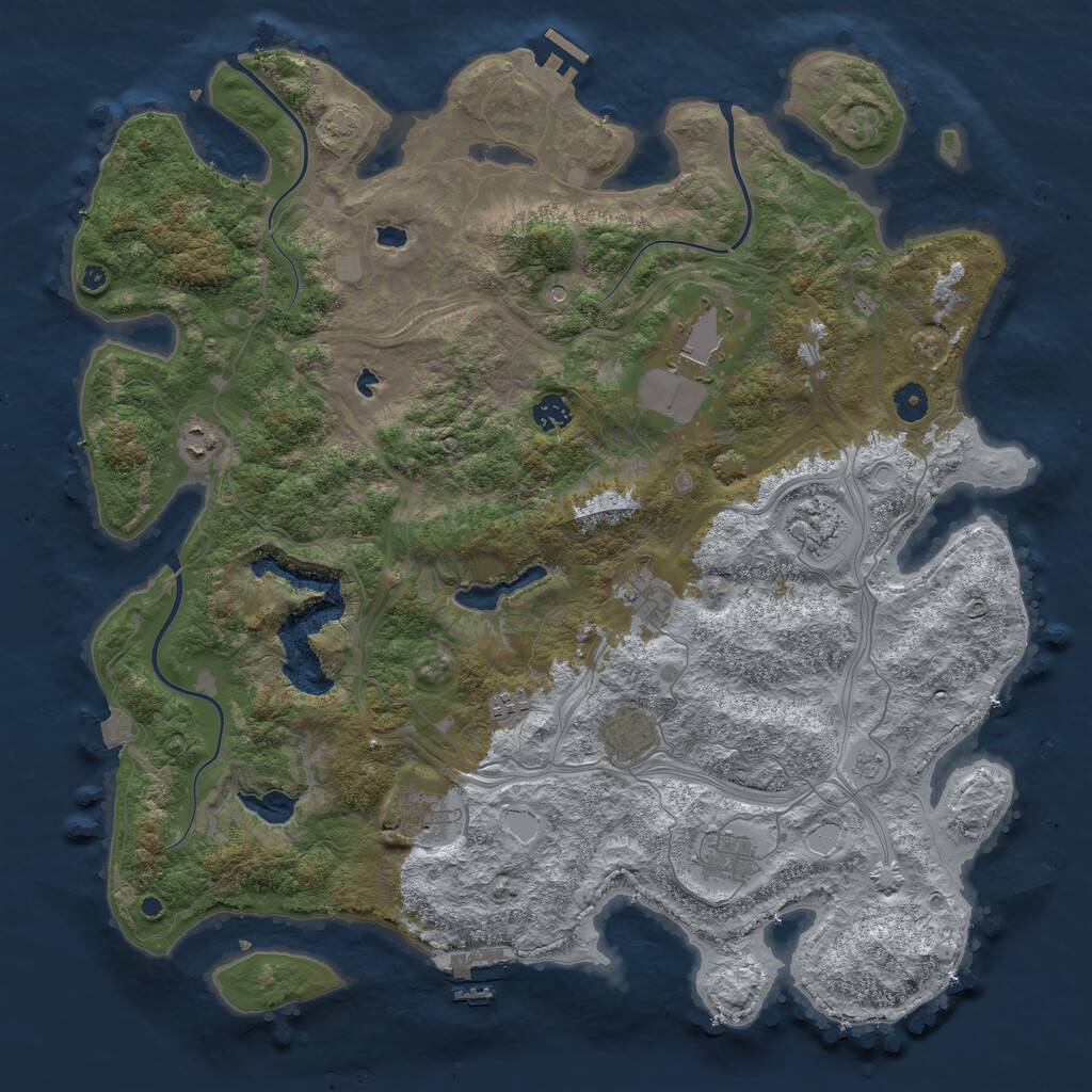Rust Map: Procedural Map, Size: 4500, Seed: 637912, 15 Monuments