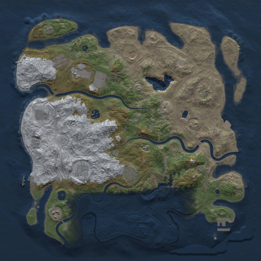 Rust Map: Procedural Map, Size: 4250, Seed: 1519304835, 16 Monuments