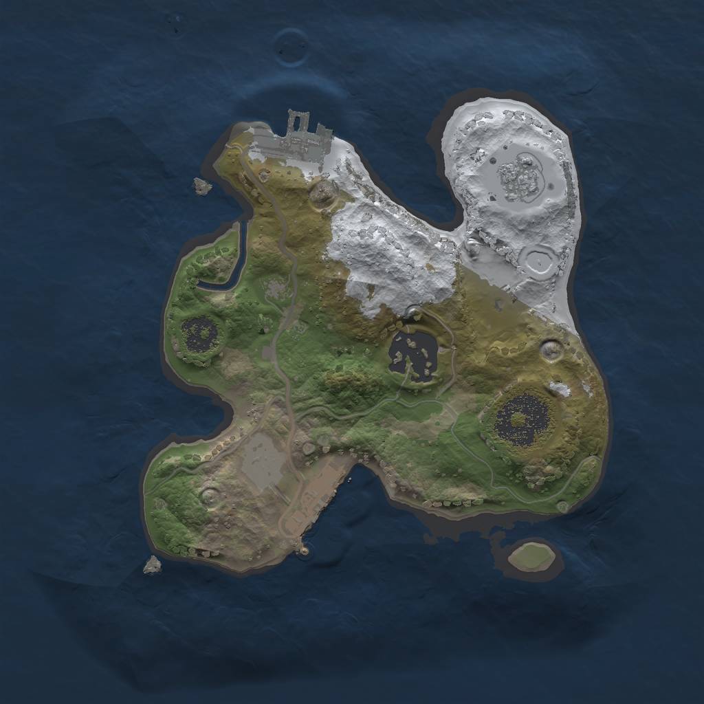 Rust Map: Procedural Map, Size: 2000, Seed: 814221008, 9 Monuments