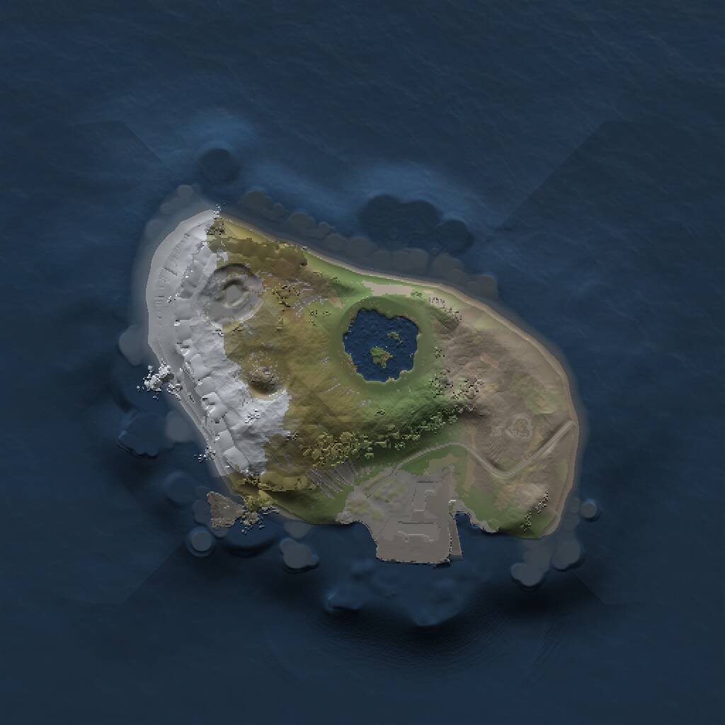 Rust Map: Procedural Map, Size: 1000, Seed: 1441133105, 1 Monuments