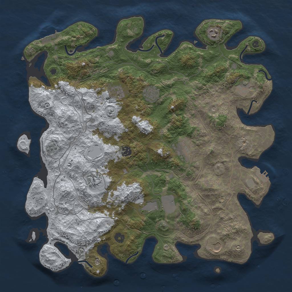 Rust Map: Procedural Map, Size: 4250, Seed: 182085485, 19 Monuments