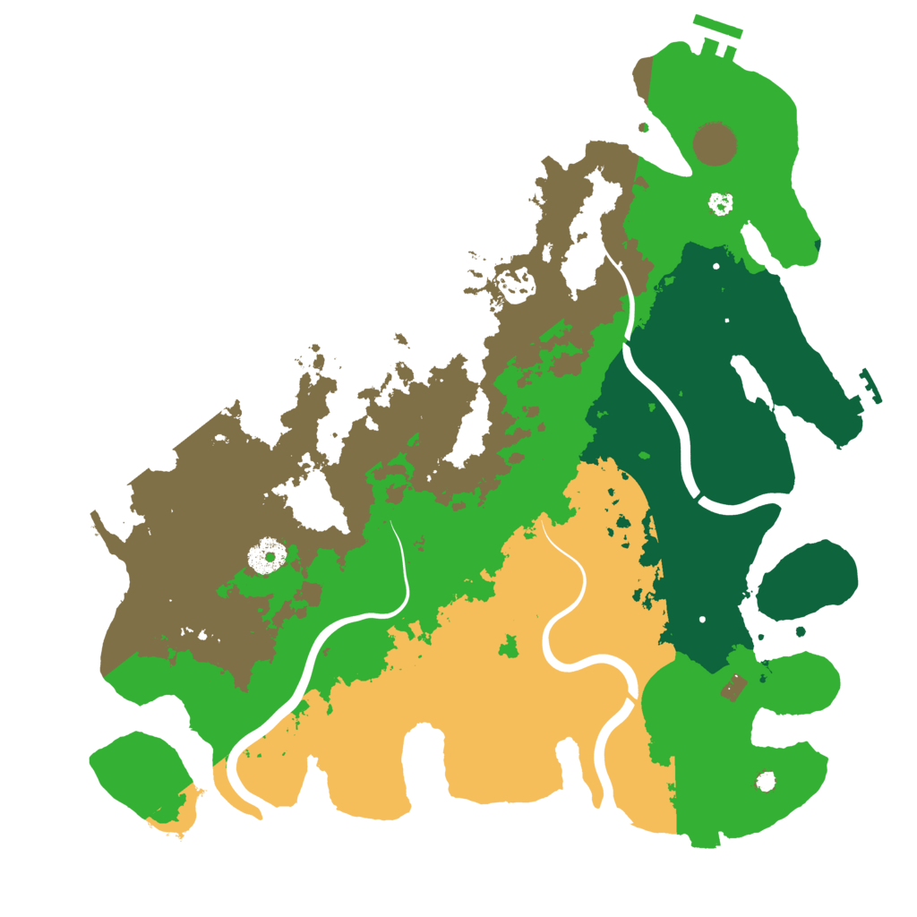 Biome Rust Map: Procedural Map, Size: 3700, Seed: 2110057