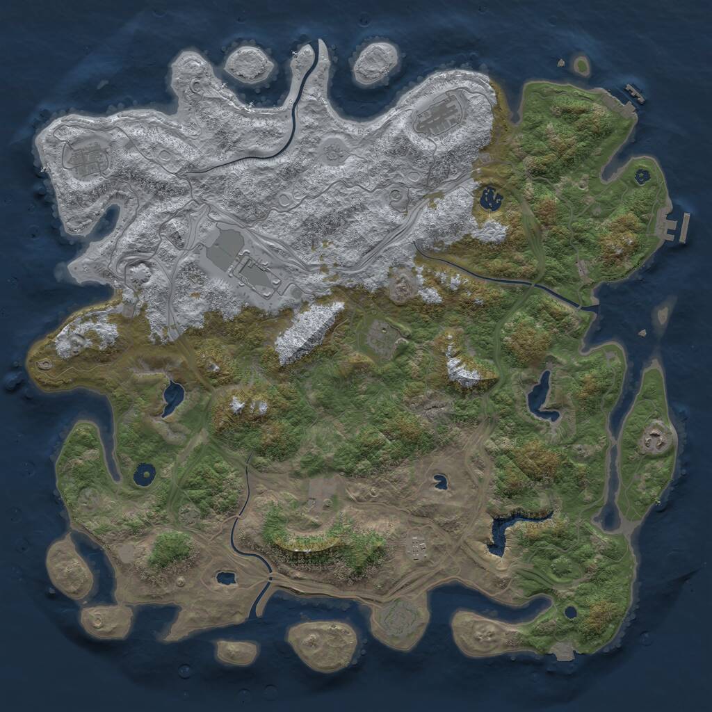 Rust Map: Procedural Map, Size: 4750, Seed: 888, 15 Monuments