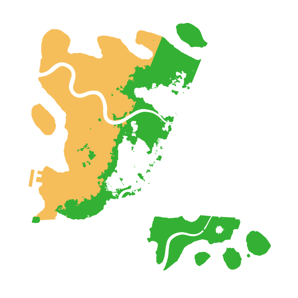 Biome Rust Map: Procedural Map, Size: 3500, Seed: 488281236