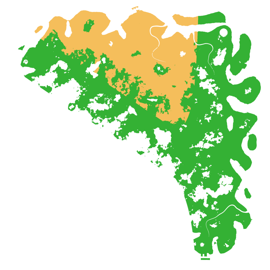 Biome Rust Map: Procedural Map, Size: 6000, Seed: 95348241