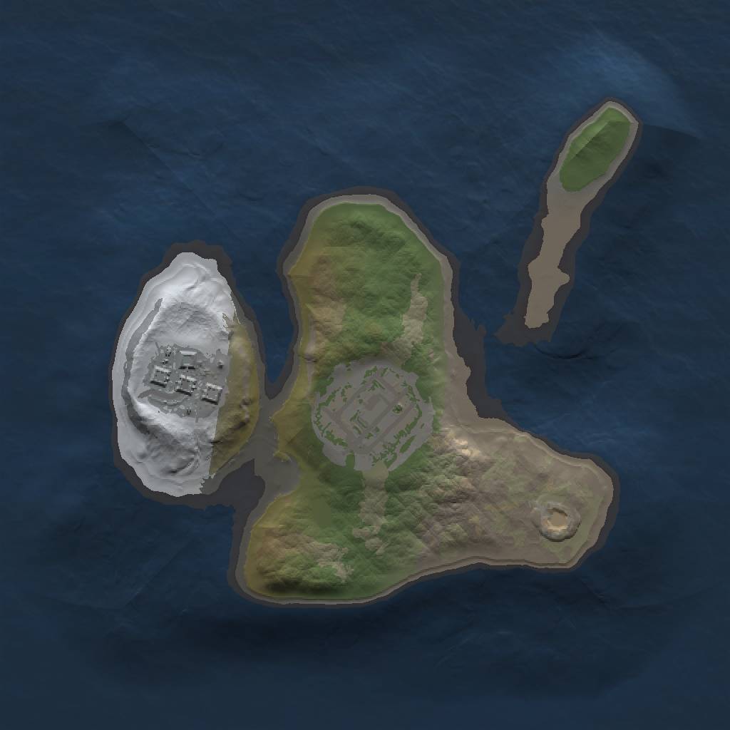 Rust Map: Barren, Size: 1500, Seed: 300, 4 Monuments