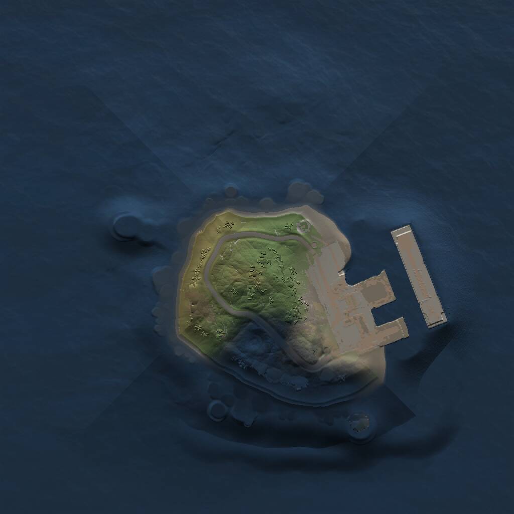 Rust Map: Procedural Map, Size: 1000, Seed: 63744, 2 Monuments