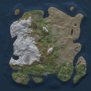 Thumbnail Rust Map: Procedural Map, Size: 3500, Seed: 1442, 19 Monuments